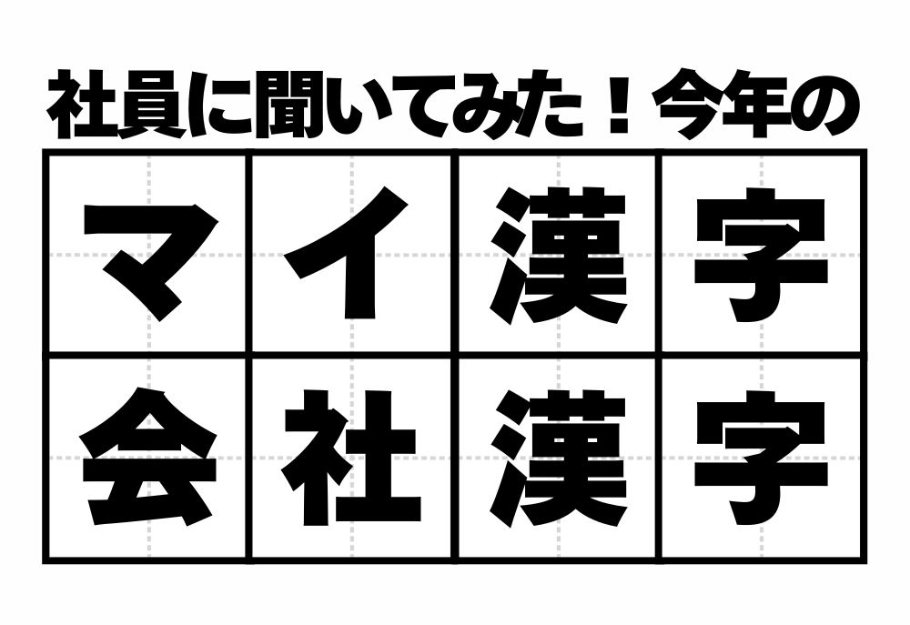 社員に聞いみた!今年の漢字